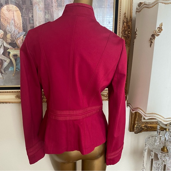 White House Black Market Trophy Military Red Jacket - Picture 2 of 14